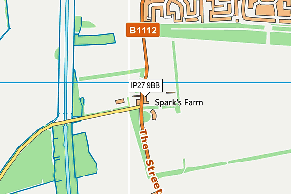 IP27 9BB map - OS VectorMap District (Ordnance Survey)