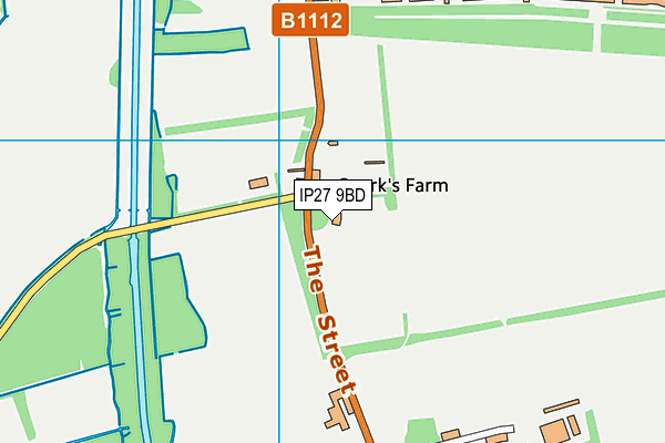 IP27 9BD map - OS VectorMap District (Ordnance Survey)