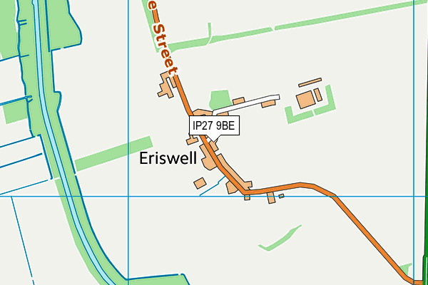 IP27 9BE map - OS VectorMap District (Ordnance Survey)