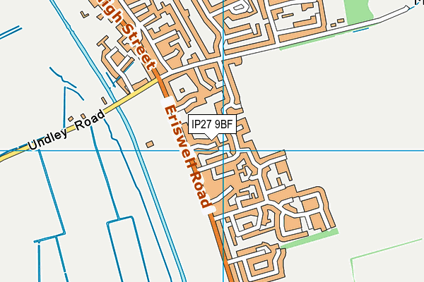 IP27 9BF map - OS VectorMap District (Ordnance Survey)