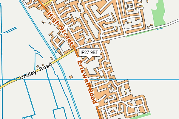 IP27 9BT map - OS VectorMap District (Ordnance Survey)
