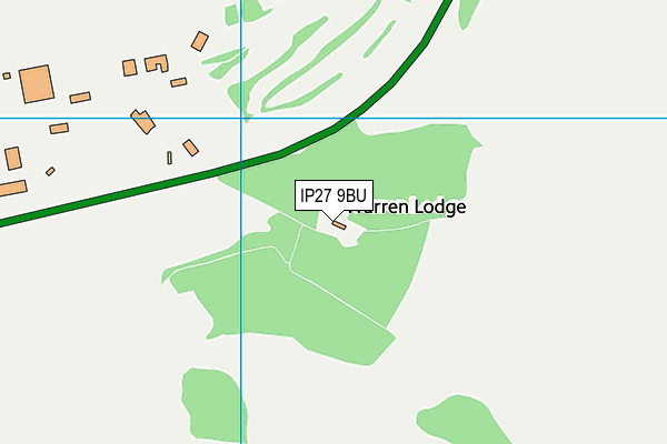 Raf Lakenheath (Breckin Pines Golf Course) map (IP27 9BU) - OS VectorMap District (Ordnance Survey)