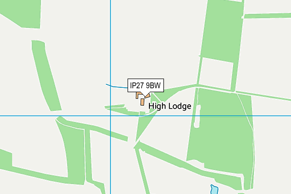 IP27 9BW map - OS VectorMap District (Ordnance Survey)