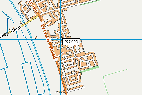 IP27 9DD map - OS VectorMap District (Ordnance Survey)