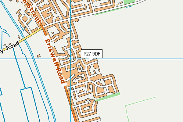 IP27 9DF map - OS VectorMap District (Ordnance Survey)