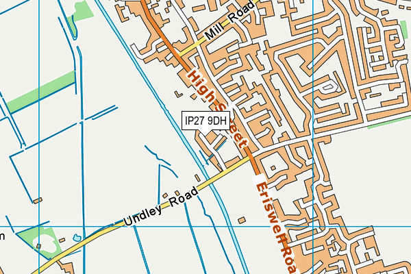 IP27 9DH map - OS VectorMap District (Ordnance Survey)