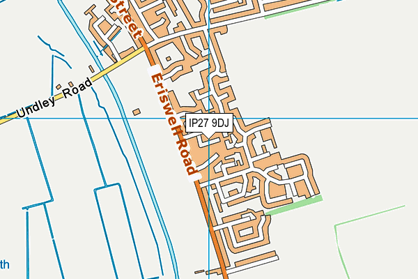 IP27 9DJ map - OS VectorMap District (Ordnance Survey)