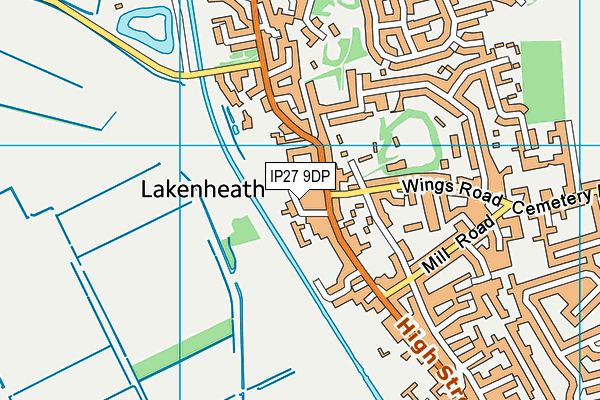 IP27 9DP map - OS VectorMap District (Ordnance Survey)