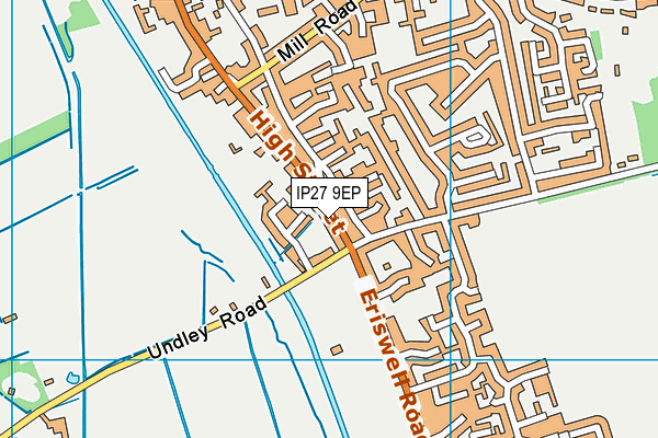 IP27 9EP map - OS VectorMap District (Ordnance Survey)