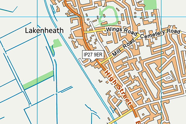 IP27 9ER map - OS VectorMap District (Ordnance Survey)
