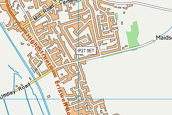 IP27 9ET map - OS VectorMap District (Ordnance Survey)