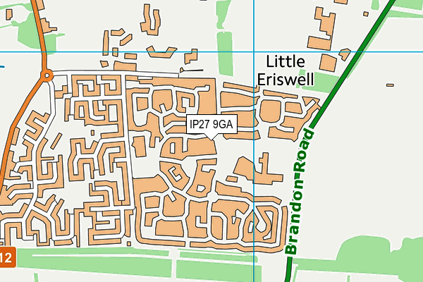 IP27 9GA map - OS VectorMap District (Ordnance Survey)