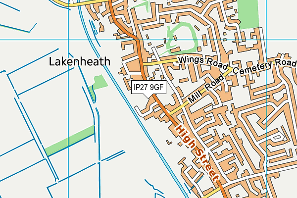 IP27 9GF map - OS VectorMap District (Ordnance Survey)
