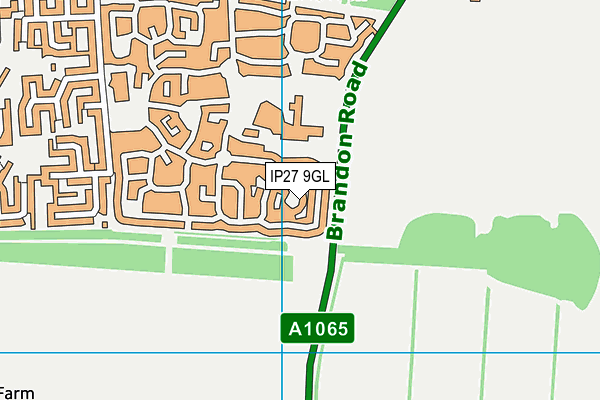 IP27 9GL map - OS VectorMap District (Ordnance Survey)