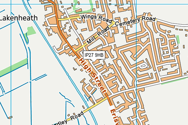 IP27 9HB map - OS VectorMap District (Ordnance Survey)