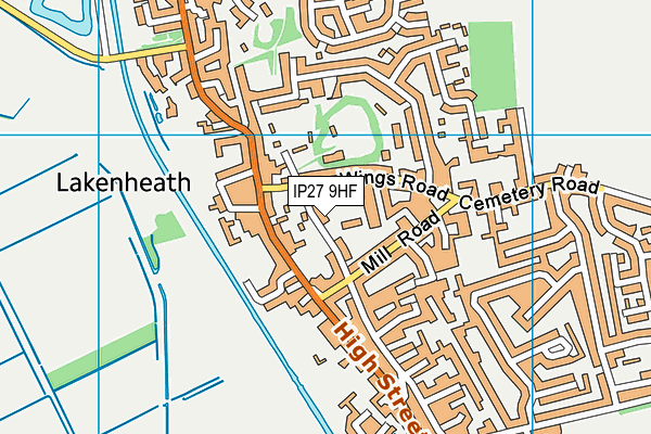 IP27 9HF map - OS VectorMap District (Ordnance Survey)