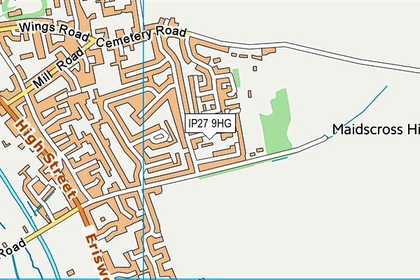 IP27 9HG map - OS VectorMap District (Ordnance Survey)