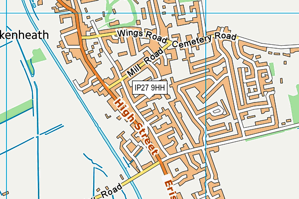 IP27 9HH map - OS VectorMap District (Ordnance Survey)