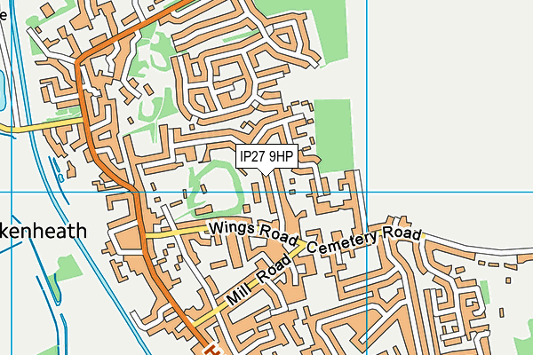 IP27 9HP map - OS VectorMap District (Ordnance Survey)