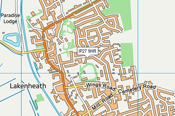 IP27 9HR map - OS VectorMap District (Ordnance Survey)