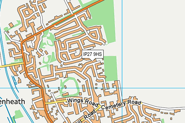 IP27 9HS map - OS VectorMap District (Ordnance Survey)