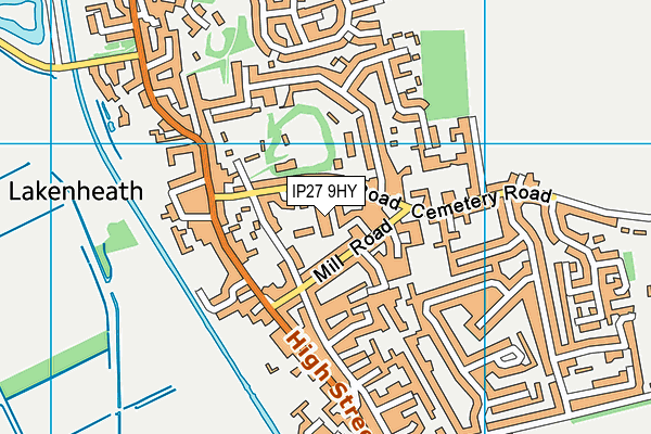 IP27 9HY map - OS VectorMap District (Ordnance Survey)