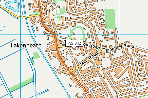 IP27 9HZ map - OS VectorMap District (Ordnance Survey)