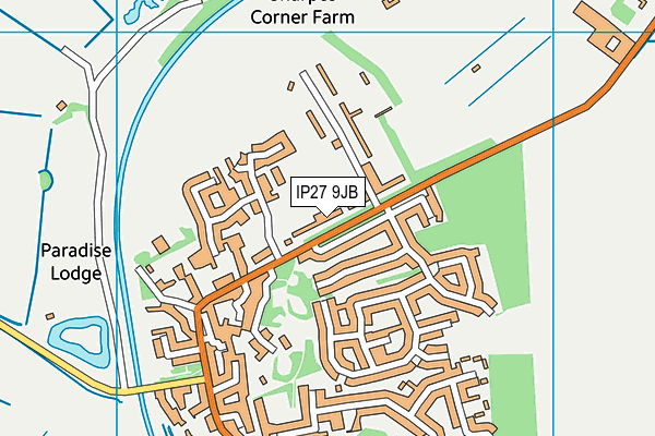 IP27 9JB map - OS VectorMap District (Ordnance Survey)