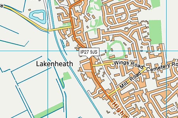Map of LAKENHEATH CATERING LTD at district scale
