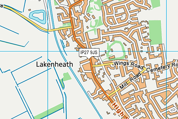 Map of OLIVE GARDEN LAKENHEATH LTD at district scale