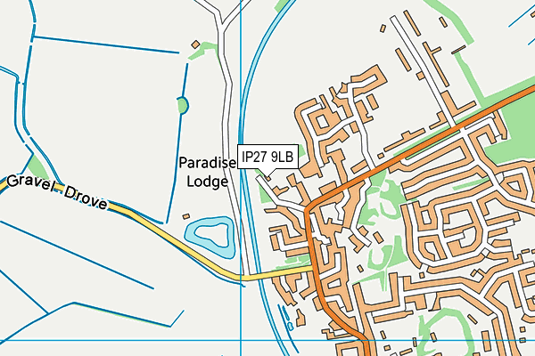IP27 9LB map - OS VectorMap District (Ordnance Survey)