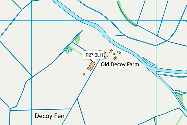 IP27 9LH map - OS VectorMap District (Ordnance Survey)