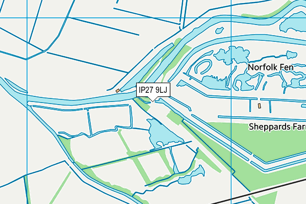 IP27 9LJ map - OS VectorMap District (Ordnance Survey)