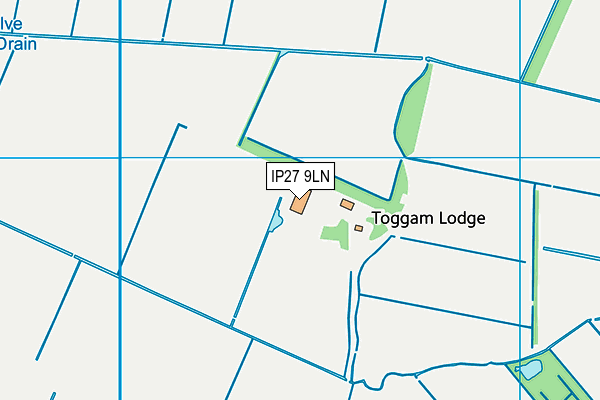 IP27 9LN map - OS VectorMap District (Ordnance Survey)