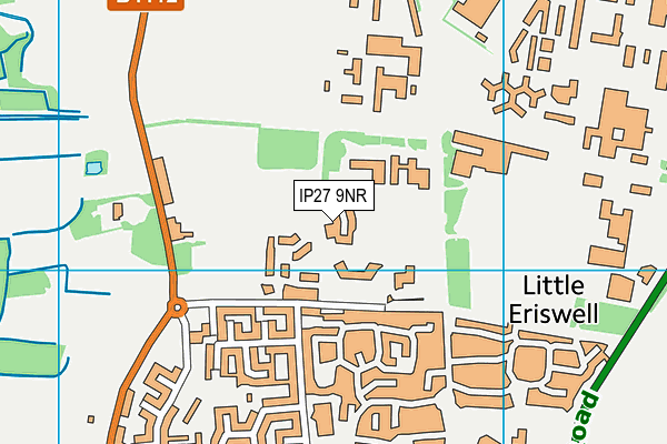 IP27 9NR map - OS VectorMap District (Ordnance Survey)