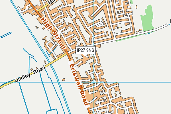 IP27 9NS map - OS VectorMap District (Ordnance Survey)