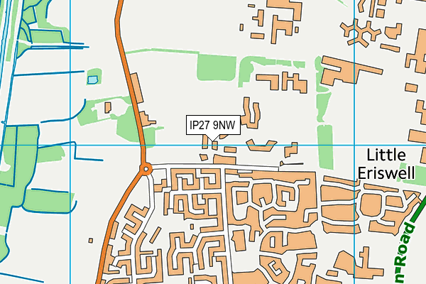 IP27 9NW map - OS VectorMap District (Ordnance Survey)