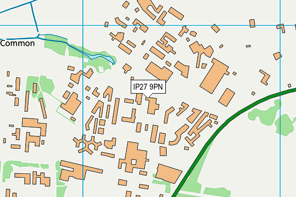 IP27 9PN map - OS VectorMap District (Ordnance Survey)