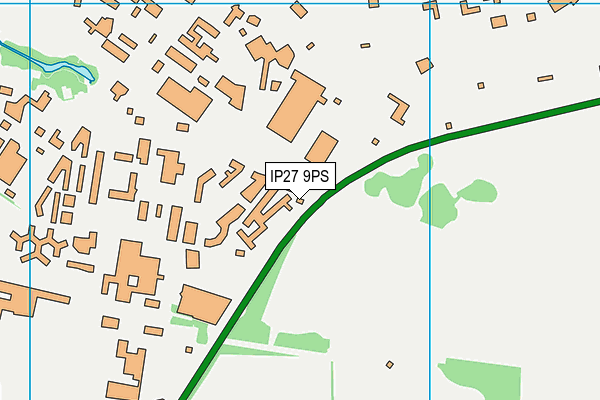 IP27 9PS map - OS VectorMap District (Ordnance Survey)