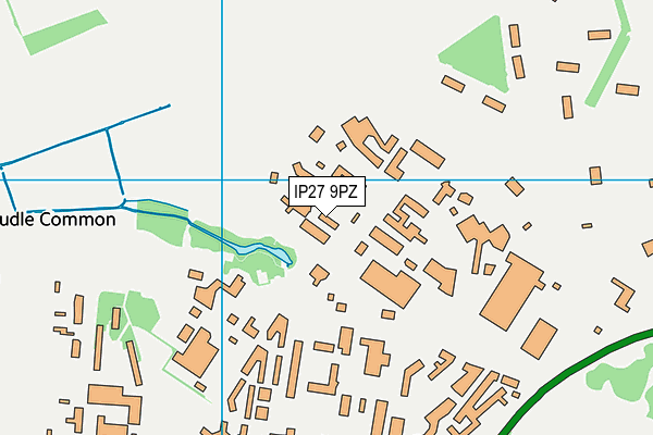 IP27 9PZ map - OS VectorMap District (Ordnance Survey)