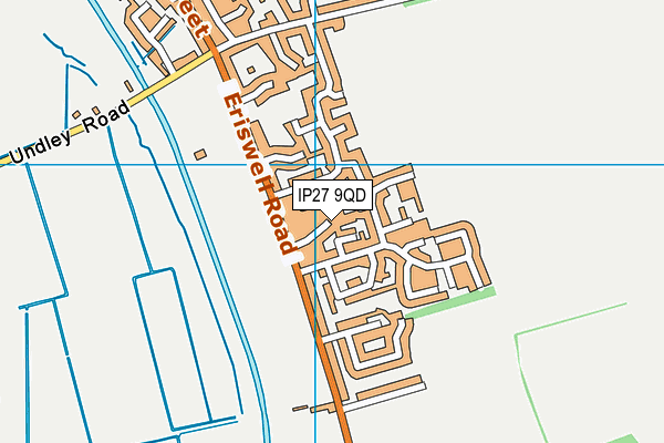 IP27 9QD map - OS VectorMap District (Ordnance Survey)