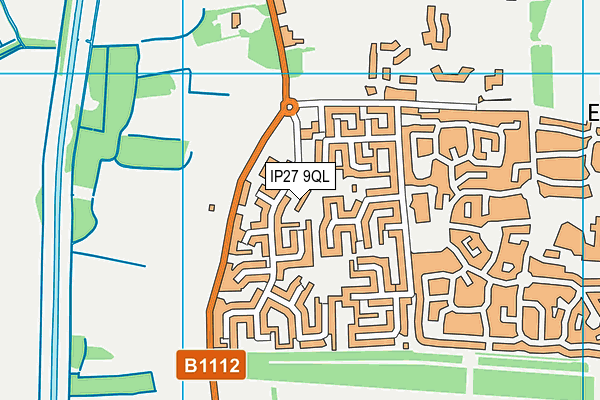 IP27 9QL map - OS VectorMap District (Ordnance Survey)
