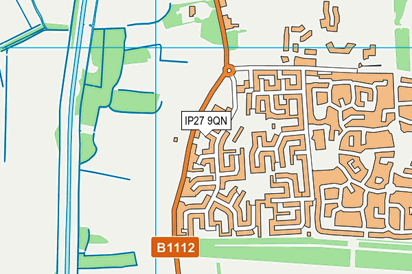IP27 9QN map - OS VectorMap District (Ordnance Survey)