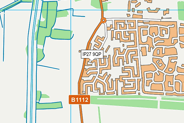 IP27 9QP map - OS VectorMap District (Ordnance Survey)