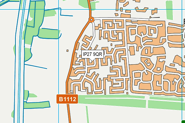 IP27 9QR map - OS VectorMap District (Ordnance Survey)