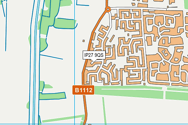 IP27 9QS map - OS VectorMap District (Ordnance Survey)