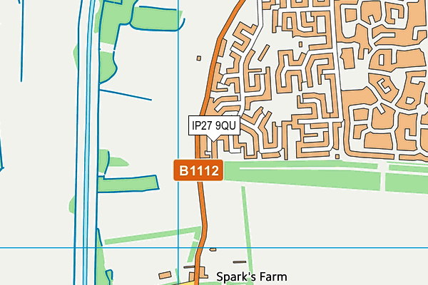 IP27 9QU map - OS VectorMap District (Ordnance Survey)