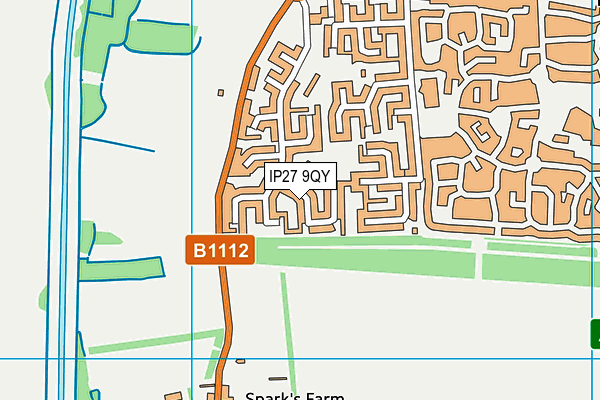 IP27 9QY map - OS VectorMap District (Ordnance Survey)