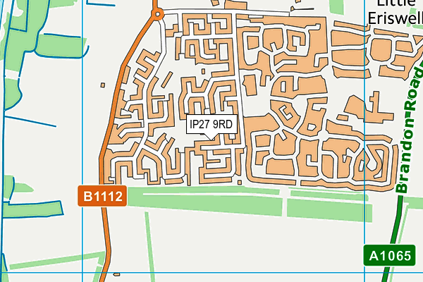 IP27 9RD map - OS VectorMap District (Ordnance Survey)