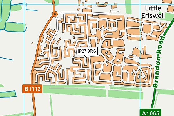 IP27 9RG map - OS VectorMap District (Ordnance Survey)